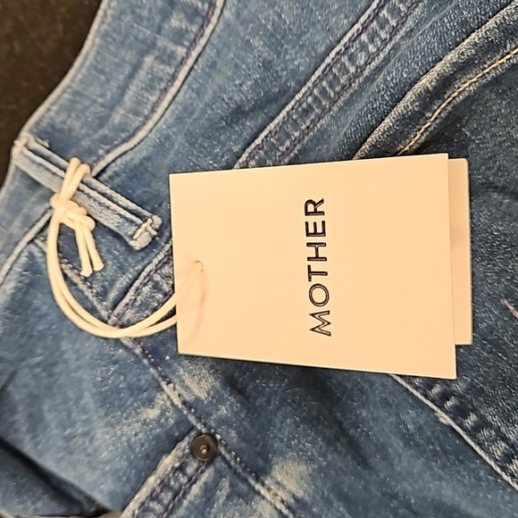 💕MOTHER💕 The Insider Crop Step Fray Jeans ~ Wish On a Star 34 NWT - Picture 14 of 16